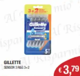 Al Risparmio Gillette Sensor 3 r&g 3+2 offerta