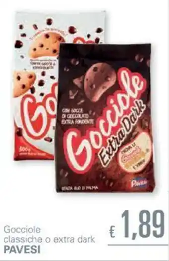 Unes Pavesi Gocciole classiche o extra dark offerta