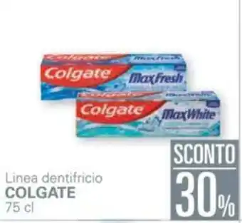 Unes 30% Sconto Colgate Linea dentifrico 75cl offerta
