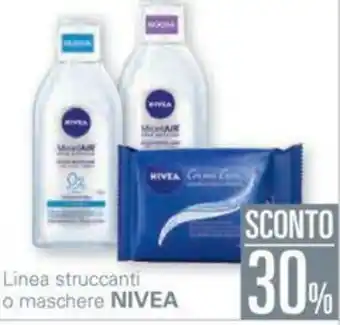 Unes 30% Sconto Nivea Linea struccanti i maschere offerta