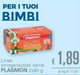 Unes Plasmon Linea omogeneizzati carne 2x80g offerta