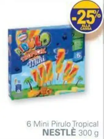 Unes -25% Nestlè 6 Mini Pirulo Tropical 300g offerta
