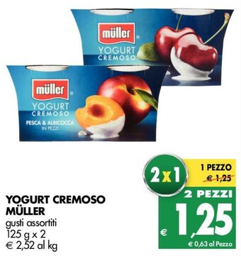 Tigros Müller Yogurt Cremoso 125g x 2 offerta