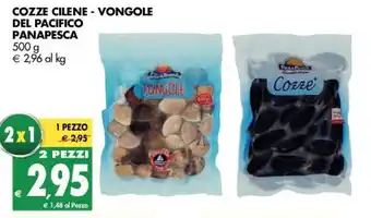 Tigros Panapesca Cozze Cilene - Vongole del Pacifico 500g offerta
