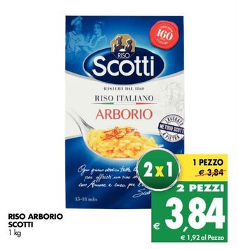 Tigros Scotti Riso Arborio 1kg offerta