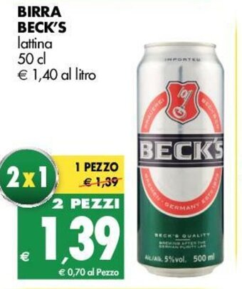 Tigros Beck's Birra 50cl offerta