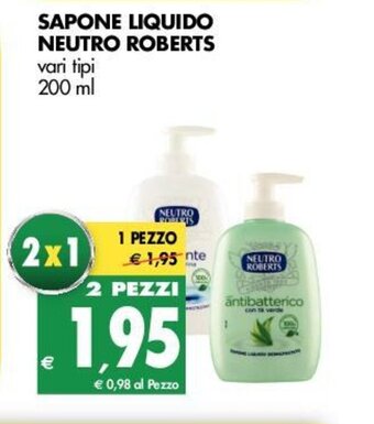 Tigros Neutro Roberts Sapone Liquido 200ml offerta