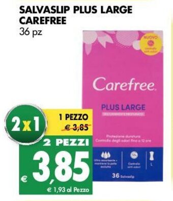 Tigros Carefree Salvaslip Plus Large 36pz offerta