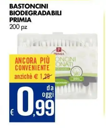 Tigros Primia Bastoncini Biodegradabili 200pz offerta