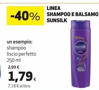 Coop Linea shampoo e balsamo sunsilk offerta