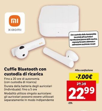 Lidl Cuffie bluetooth con custodia di ricarica offerta