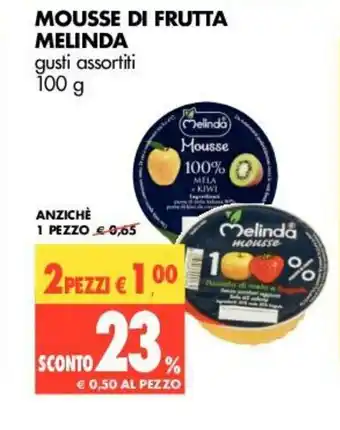 Tigros Melinda Mousse di Frutta 100g offerta