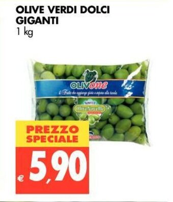 Tigros Olive Verdi Dolci Giganti 1kg offerta