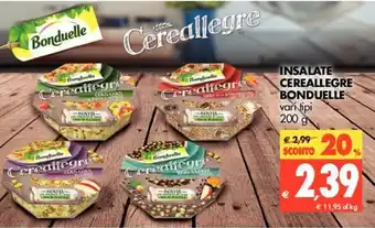 Tigros Bonduelle Insalate Cereallegre 200g offerta