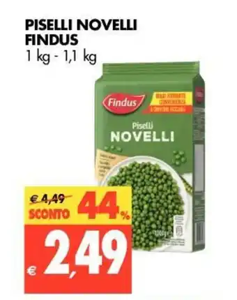 Tigros Findus Piselli Novelli 1kg - 1,1kg offerta