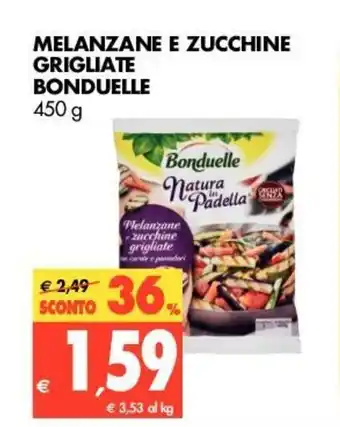 Tigros Bonduelle Melanzane E Zucchine Grigliate 450g offerta