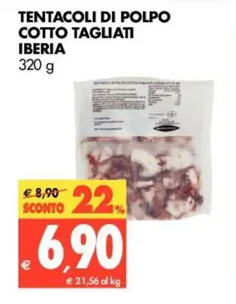 Tigros Iberia Tentacoli di Polpo Cotto Tagliati 320g offerta