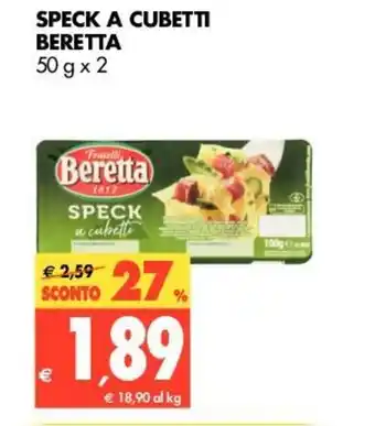 Tigros Beretta Speck A Cubetti 50g x 2 offerta