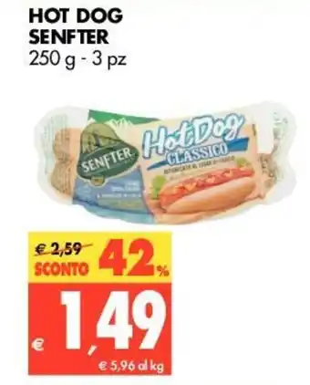 Tigros Senfter Hot Dog 250g 3pz offerta