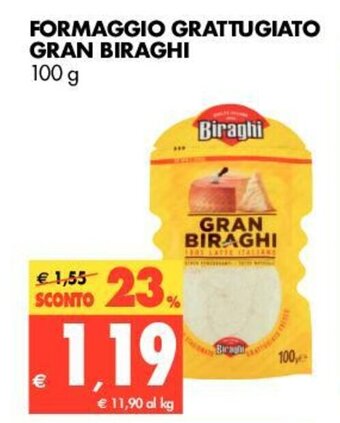 Tigros Gran Biraghi Formaggio Grattugiato 100g offerta