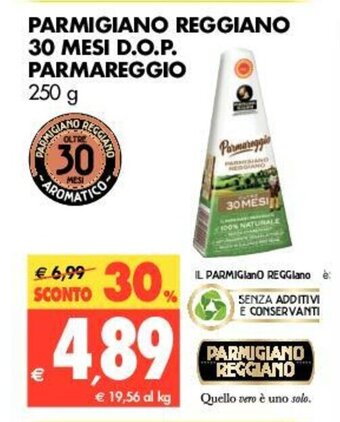 Tigros Parmareggio Parmigiano Reggiano 30 mesi D.o.p. 250g offerta
