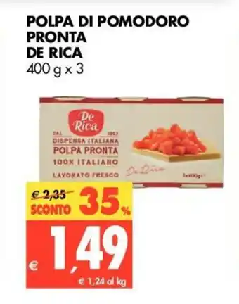 Tigros De Rica Polpa di Pomodoro Pronta 400g x 3 offerta