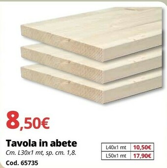 Brico Io Tavola In Abete offerta