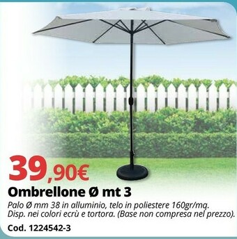 Brico Io Ombrellone Ø Mt 3 offerta