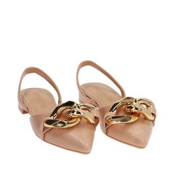 Ballerine slingback maxi-chain nude