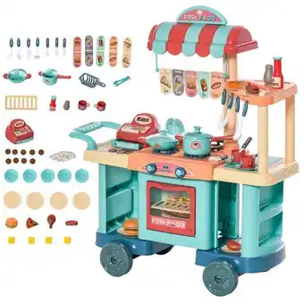 Cucina giocattolo per bambini 3-6 anni con 50 accessori inclusi cameretta