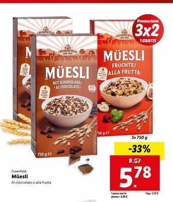 Lidl Muesli offerta