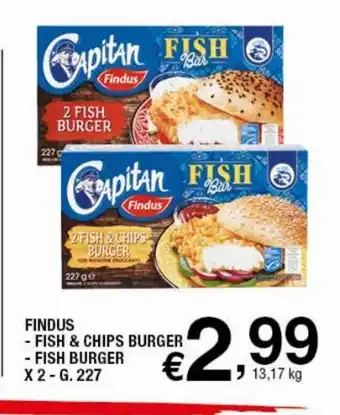 Sigma Superstore Findus Fish&Chips Burger Fish Burger x2 - G. 227 offerta