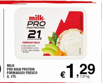 Milk Pro High Protein Formaggio Fresco G. 175