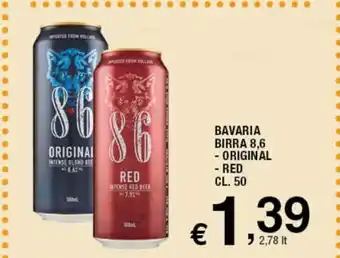 Sigma Superstore Bavaria Birra 8,6 Original Red Cl. 50 offerta