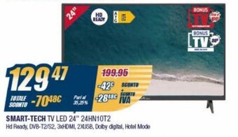 Sinergy Smart Tech TV LED 24" 24HN10T2 offerta
