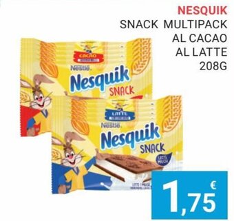 Eté Nesquik Snack Multipack Al Cacao Al Latte 208 g offerta