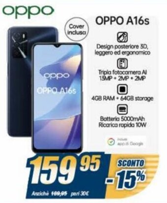 Sinergy Oppo A16s offerta