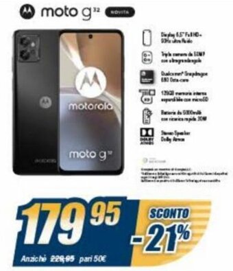 Sinergy Motorola moto g32 offerta