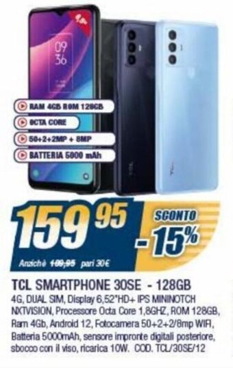 Sinergy TCL Smartphone 30SE - 128GB offerta