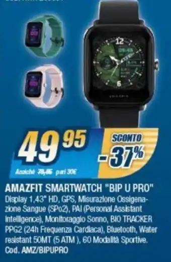 Sinergy Amazfit Smartwatch "Bip U Pro" offerta