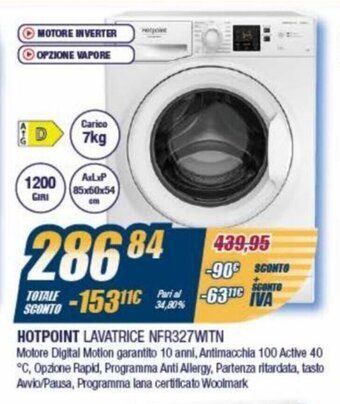 Sinergy Hotpoint Lavatrice NFR327WITN offerta