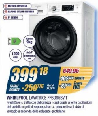 Sinergy Whirlpool Lavatrice FFBD95BVIT offerta