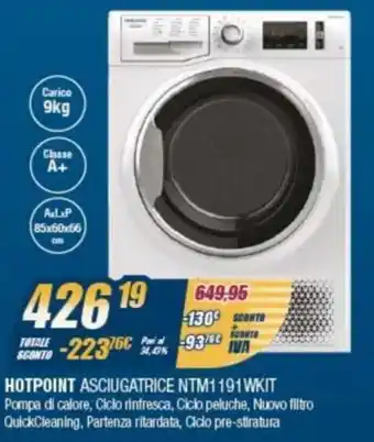 Sinergy Hotpoint Asciugatrice NTM1191WKIT offerta