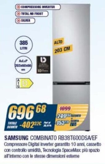 Sinergy Samsung Combinato RB38T600DSA/EF offerta