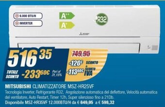 Sinergy Mitsubishi Climatizzatore MSZ-HR25VF offerta
