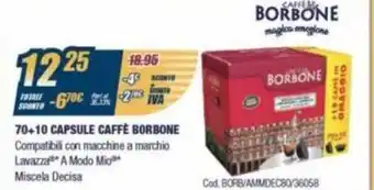 Sinergy Borbone Caffè 70+10 capsule offerta