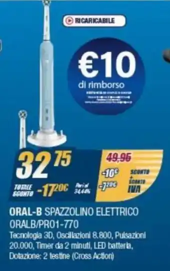 Sinergy Oral-B Spazzolino Elettrico OralB/PRO1-770 offerta