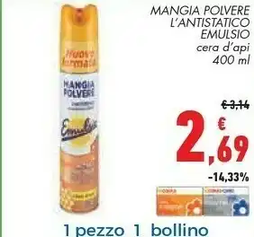 Conad Emulsio Mangia Polvere L' Antistatico Cera D' Api offerta