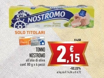Conad Nostromo Tonno All'Olio Di Oliva offerta