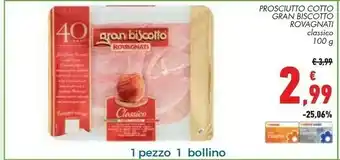 Conad Rovagnati Gran Biscotto Classico 100 G(ml) offerta